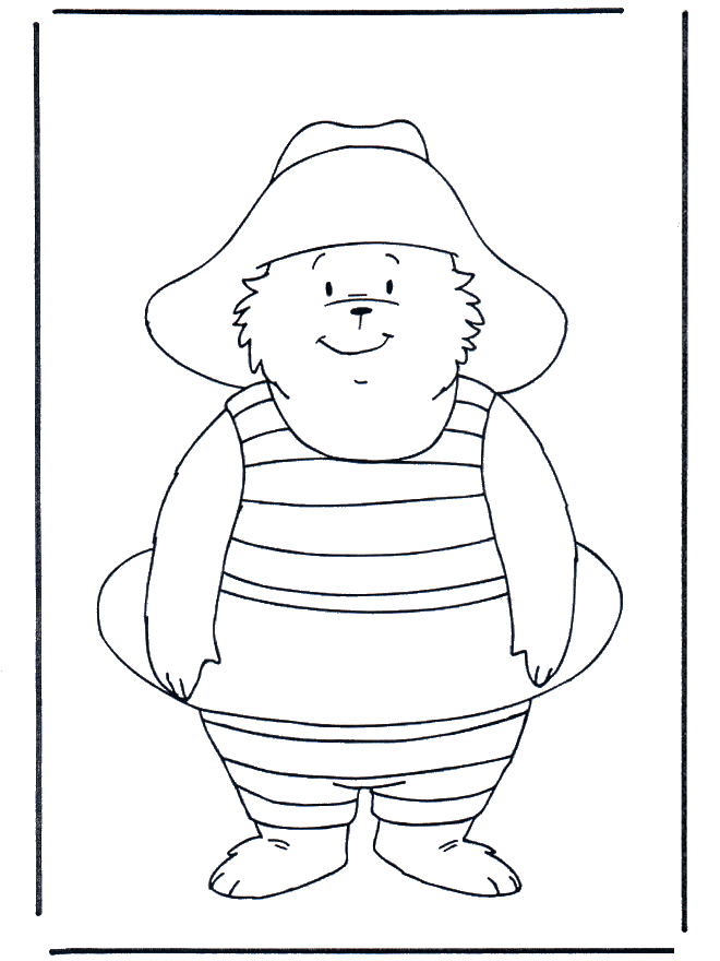 Free coloring pages paddington bear