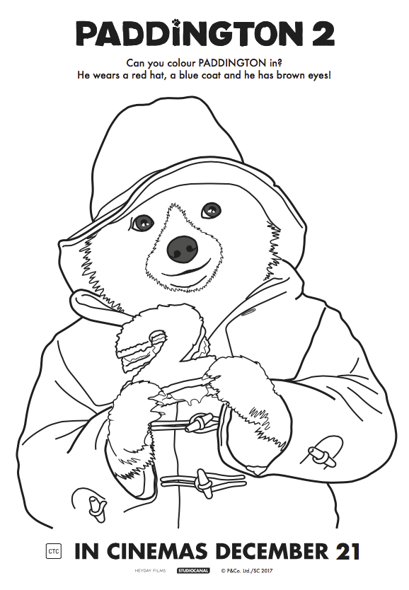 Paddington colouring page be a fun mum