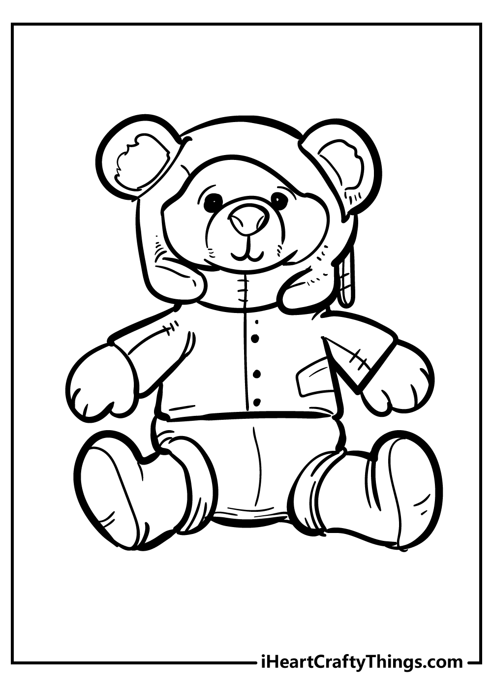 Teddy bear coloring pages free printables