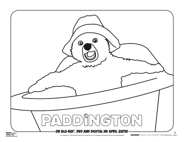 Free paddington coloring page