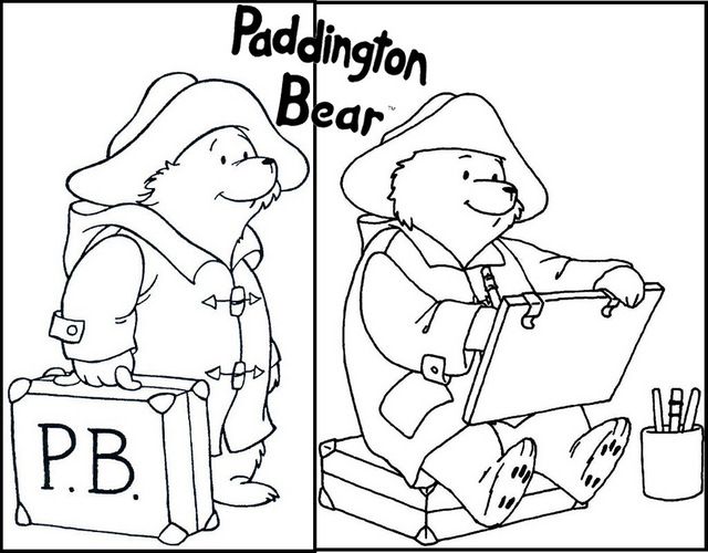 Paddington painting activities coloring page painting activities paddington paddington bear