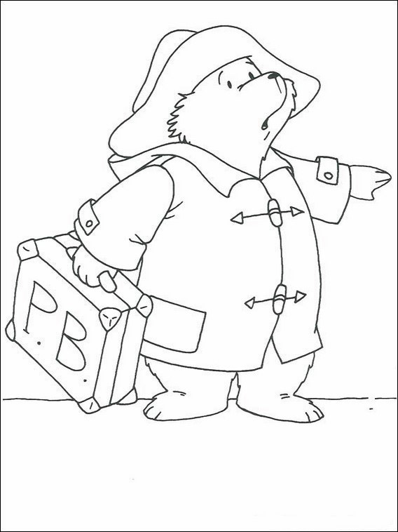 Printable coloring pages paddington bear