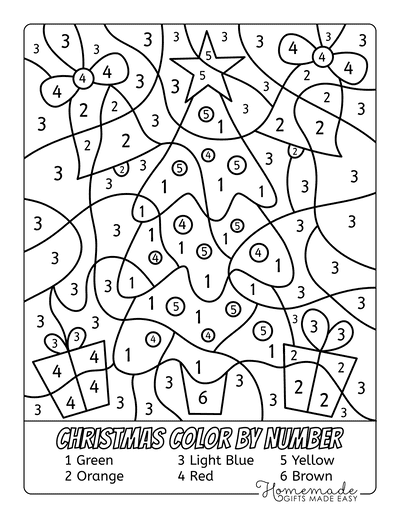 Free color by number printables for kids