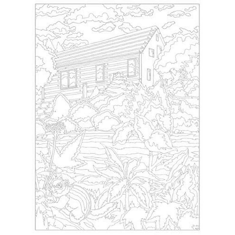 Creative haven country scenes color by number coloring book creative haven coloring books