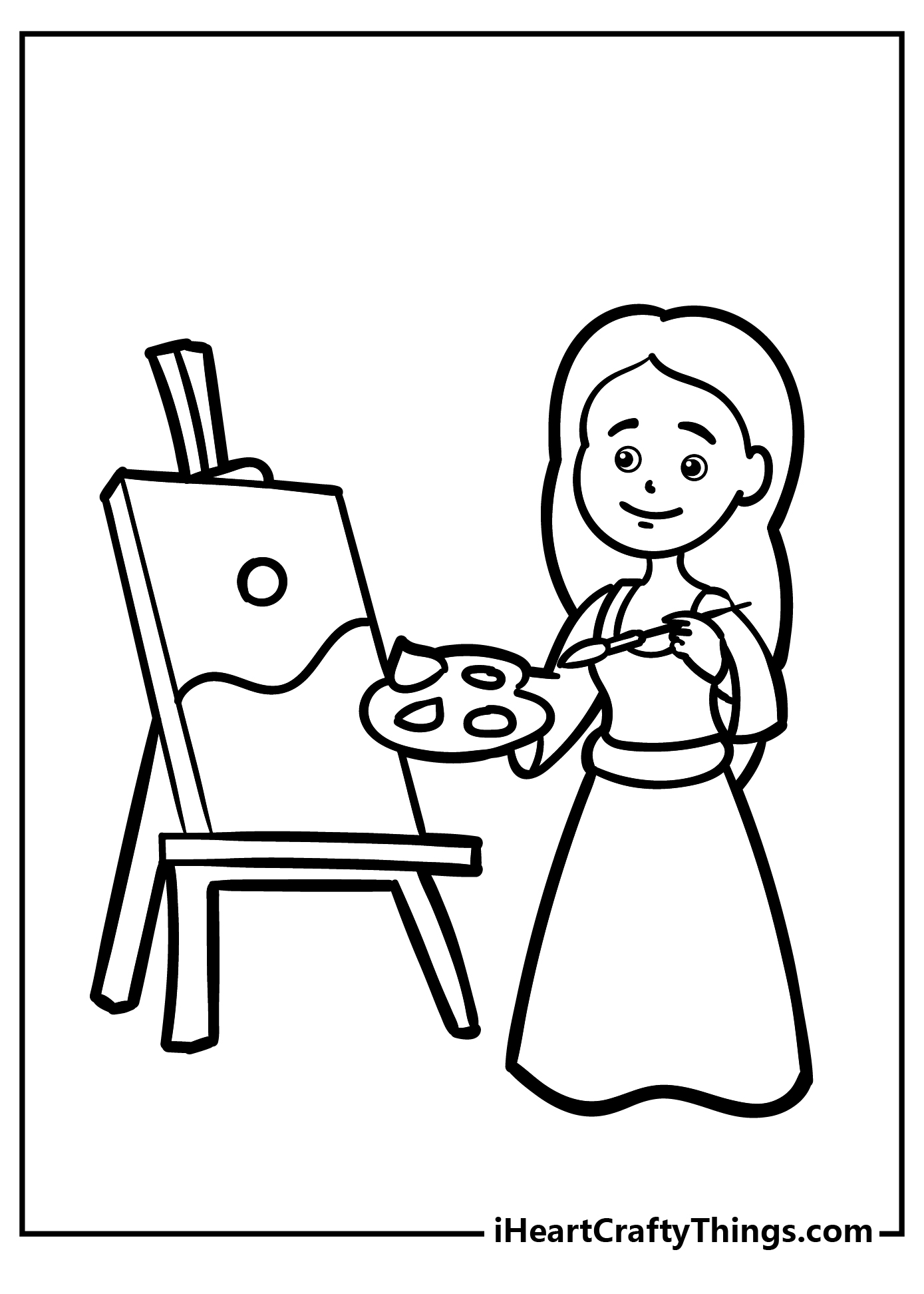 Painting coloring pages free printables