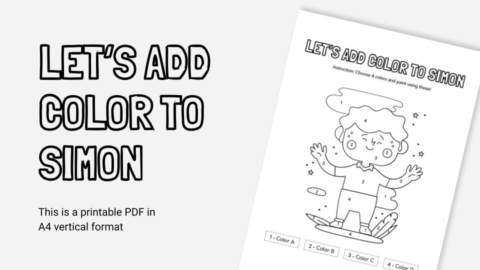 Printable coloring worksheets in black white in pdf format