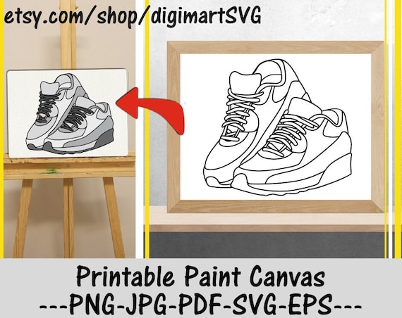 Sneakers coloring pages printable paint canvas woman svg paint with a twist paint party adult printable coloring page paint party