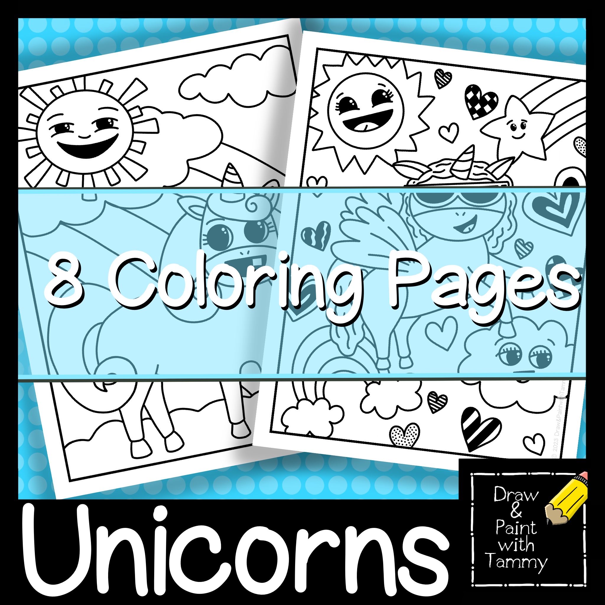 Unicorn theme printable coloring pages made by teachers