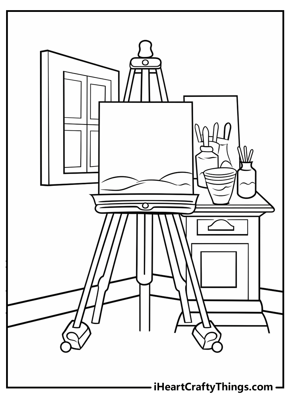 Painting coloring pages free printables