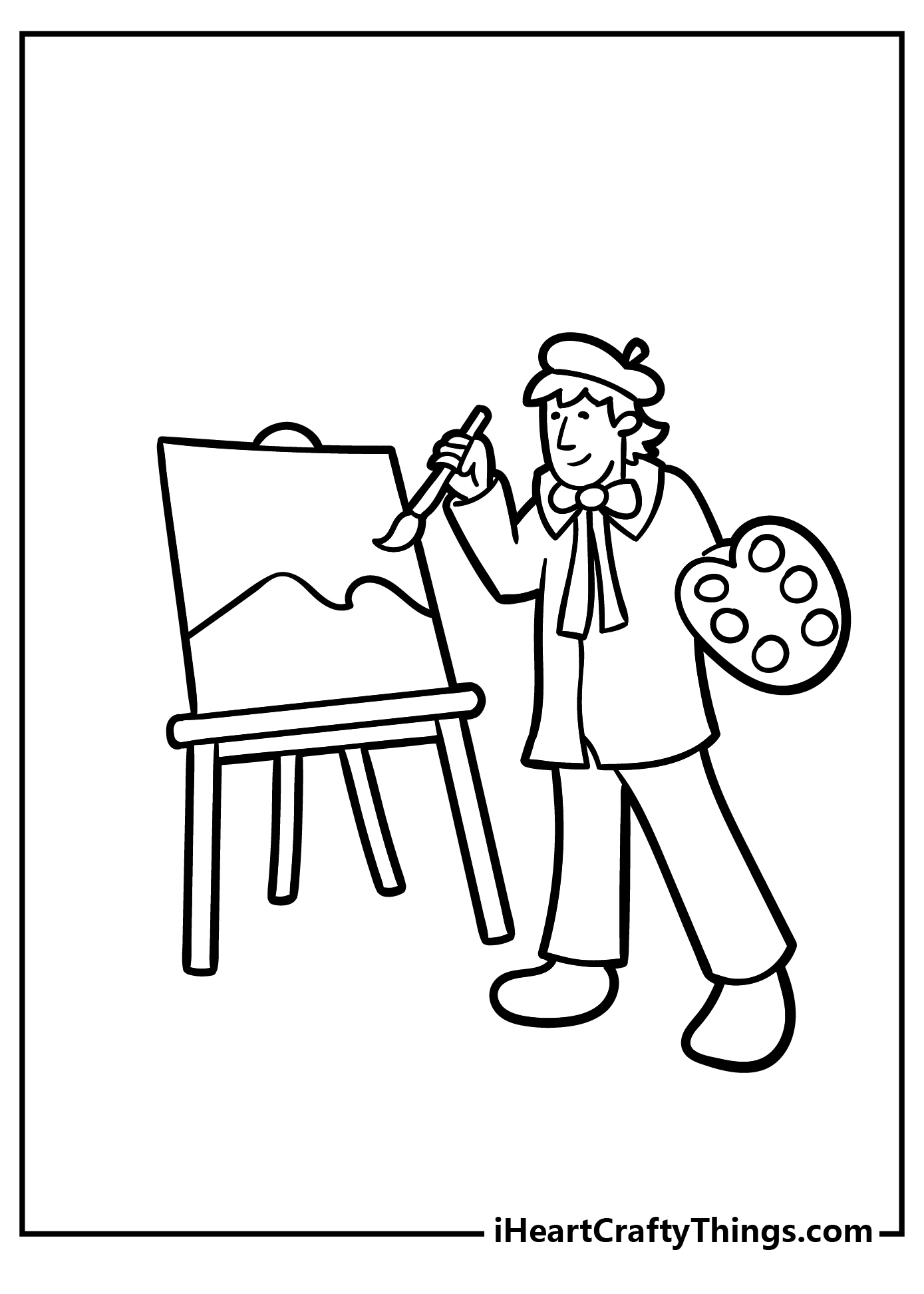 Painting coloring pages free printables