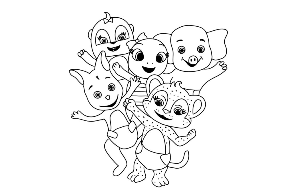 Word party coloring pages