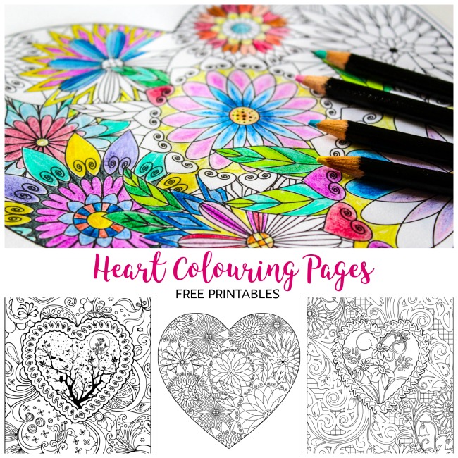 Heart coloring pages