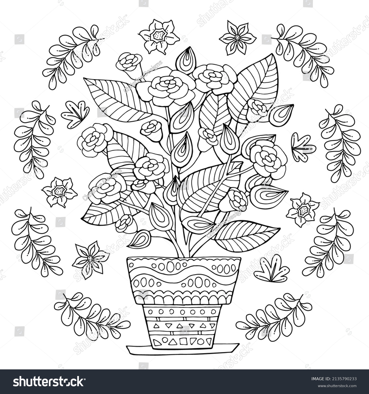 Tropical plants coloring pages images stock photos d objects vectors