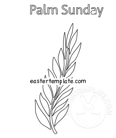 Palm tree branch coloring page