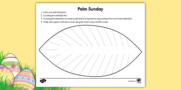 Palm sunday leaf craft educational resources usa