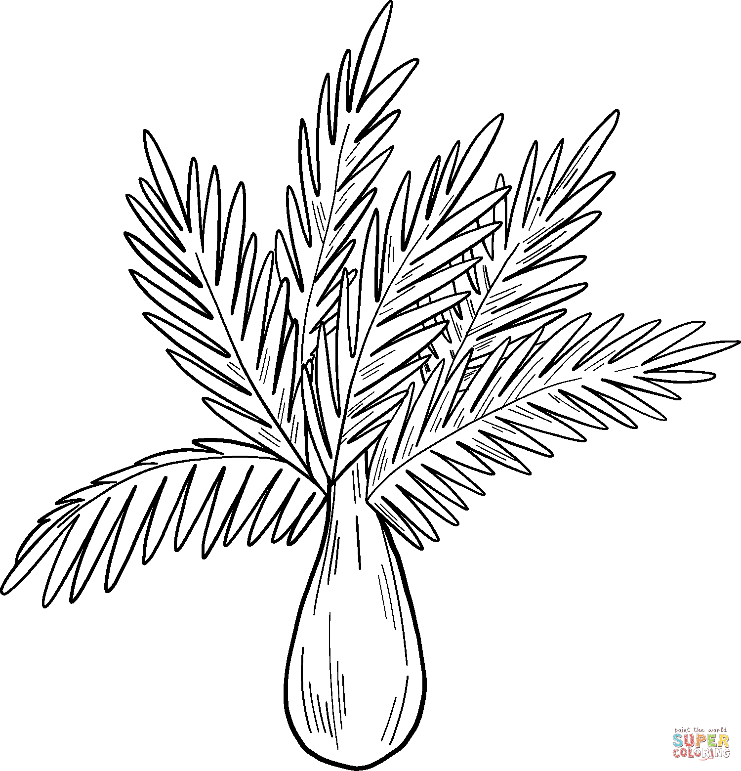 Palm tree coloring page free printable coloring pages