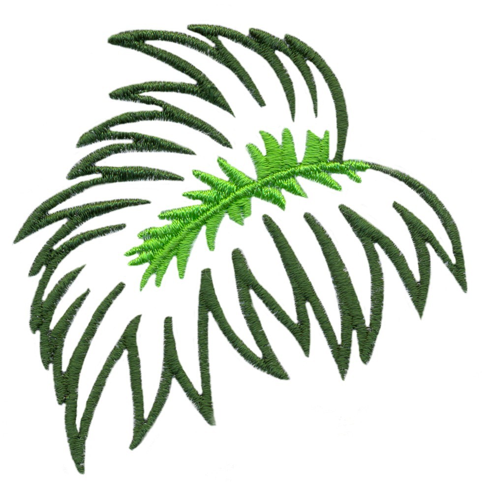 Palm leaf outline design by stitchitize