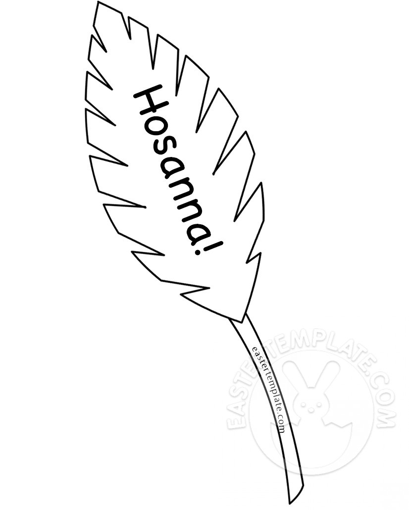 Hosanna palm leaf coloring page