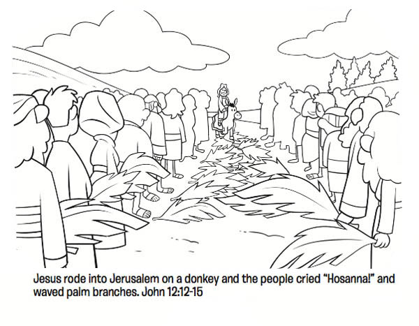 Palm sunday coloring pages