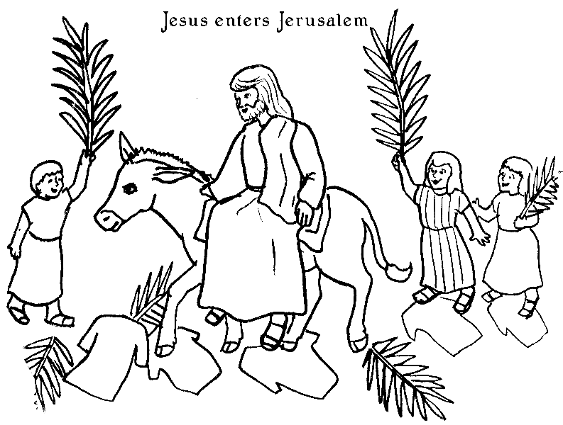 Palm sunday coloring pages