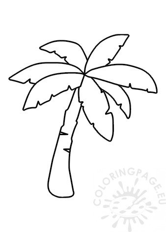 Palm tree colouring sheet coloring page