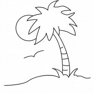 Palm tree coloring pages printable for free download