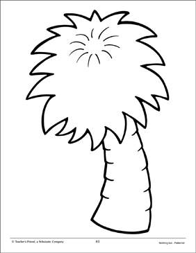 Palm tree large pattern printable clip art and images