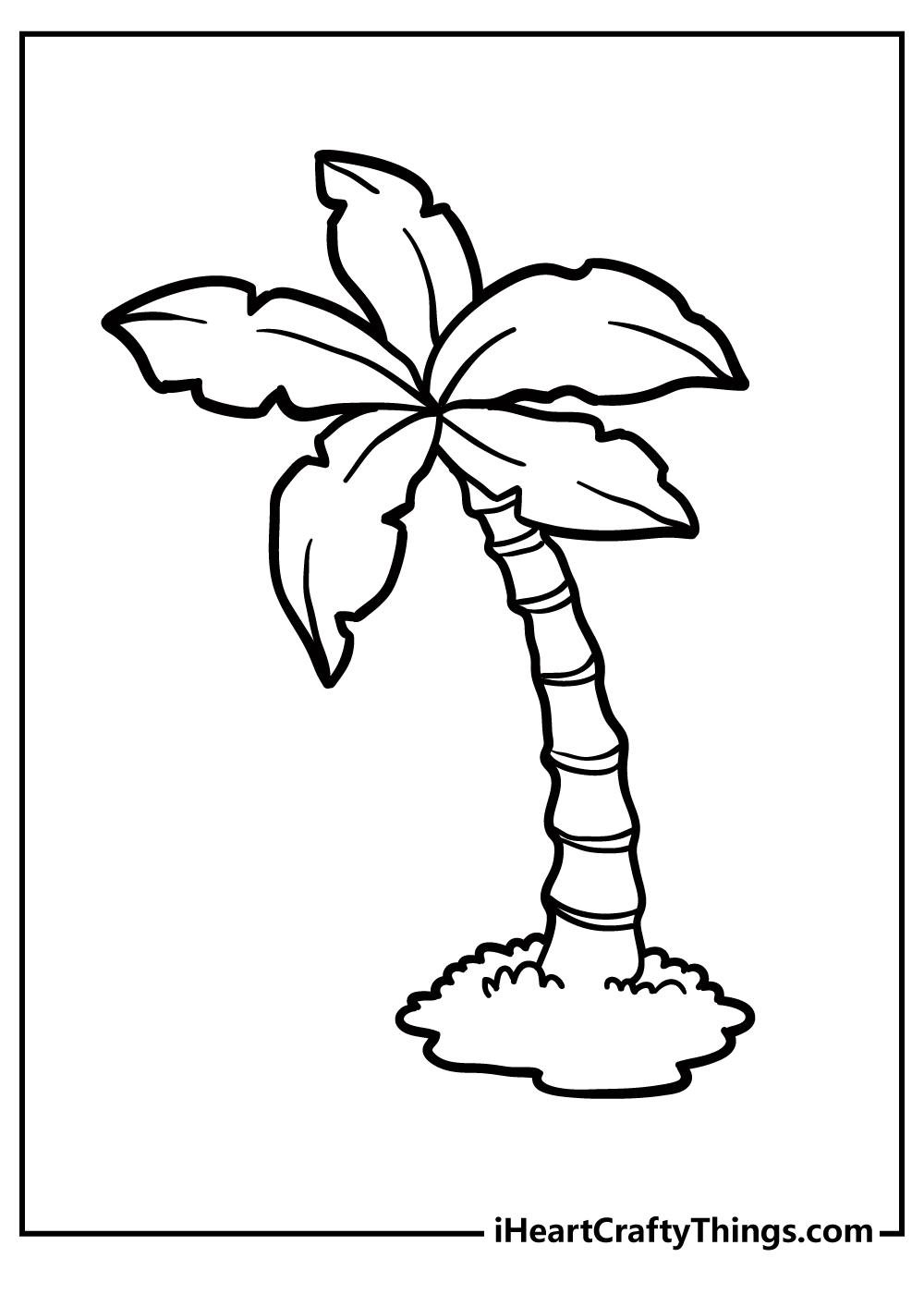 Palm tree coloring pages free printables