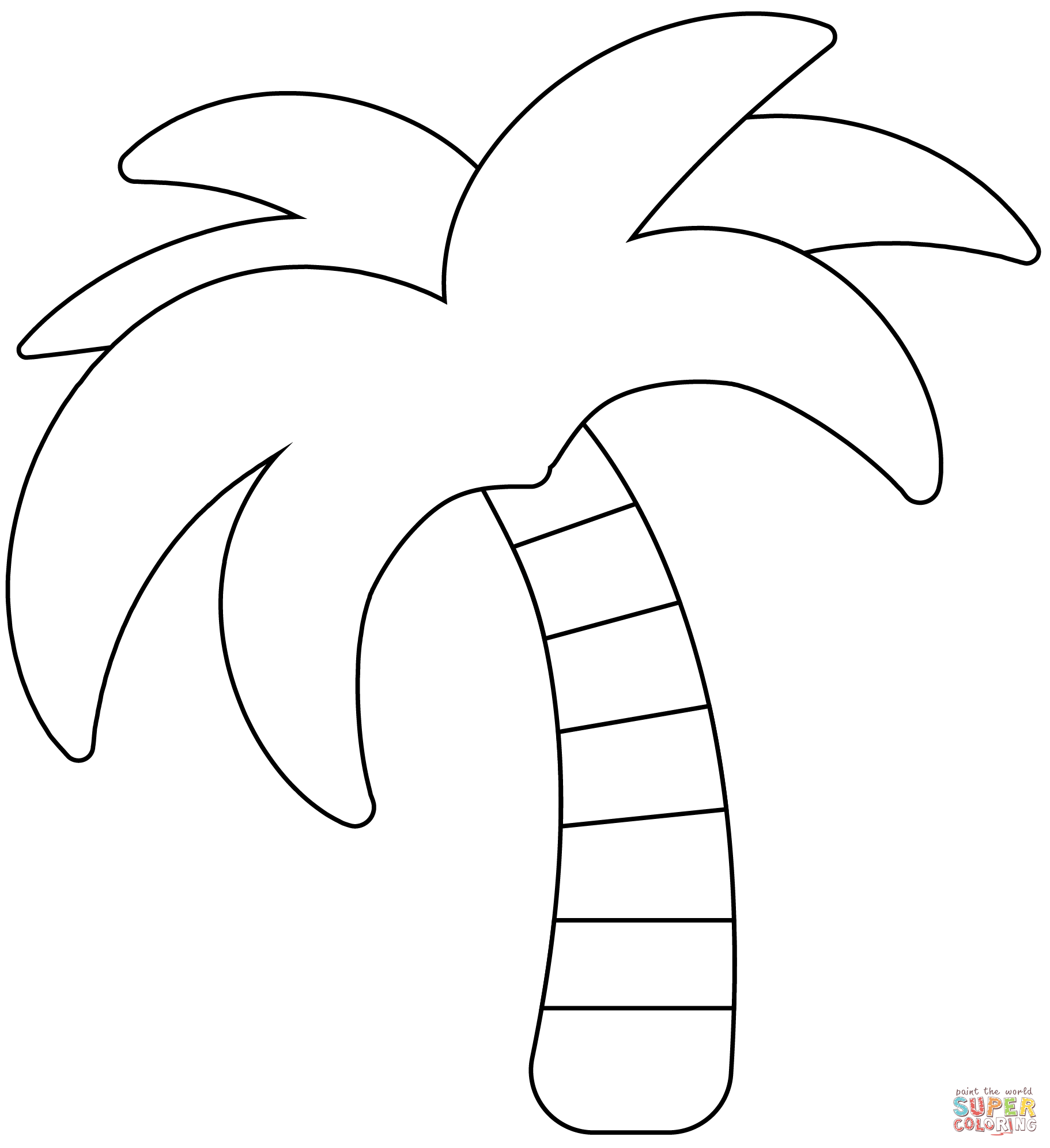 Palm tree emoji coloring page free printable coloring pages