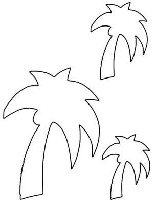 Free palm tree template for kids