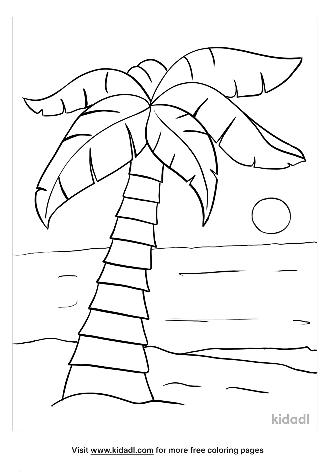 Free palm tree coloring page coloring page printables