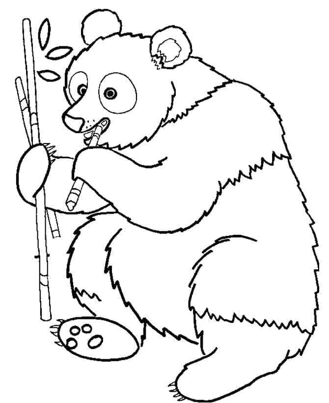 Printable panda coloring page