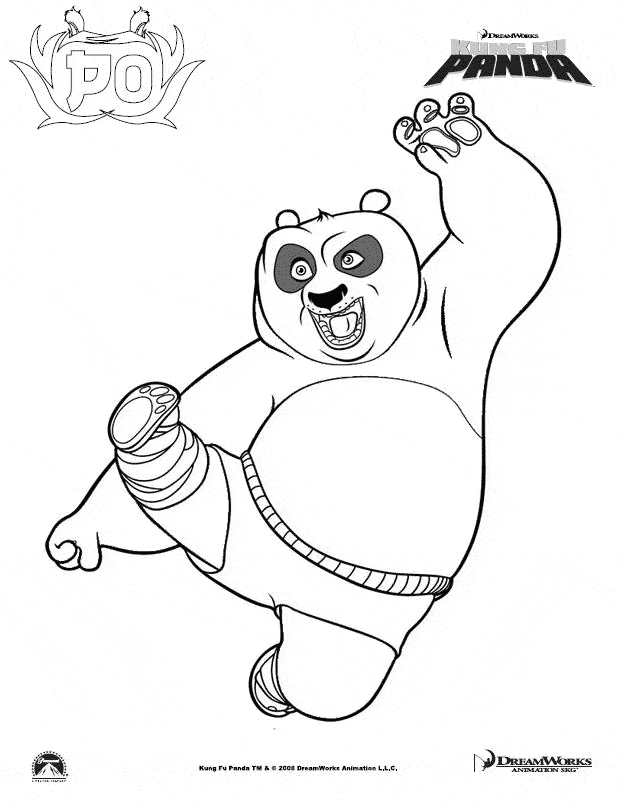 Giant panda coloring page