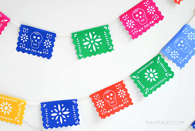 Mini printable papel picado make a garland