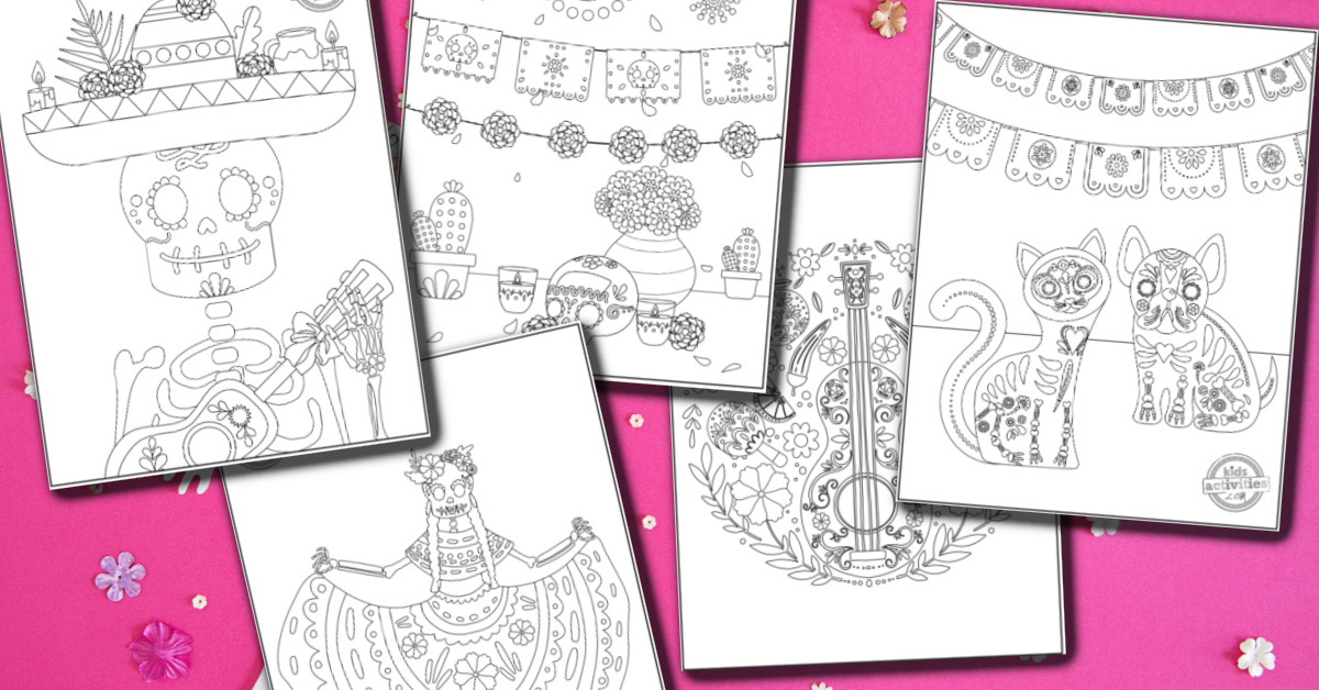 Beautiful day of the dead coloring pages for dia de muertos celebration kids activities blog