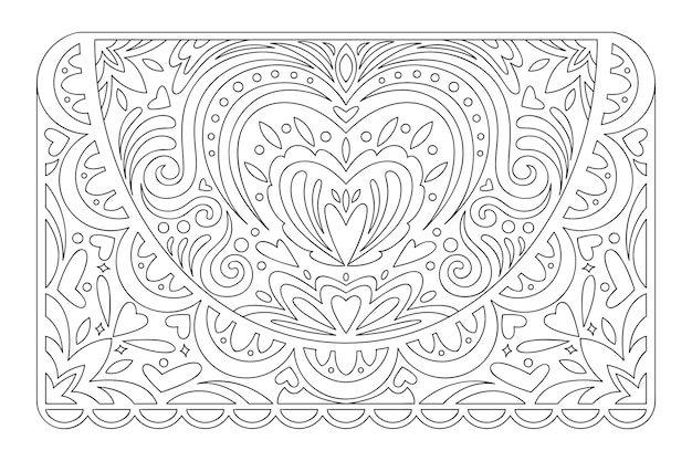 Page valentines day coloring vectors illustrations for free download