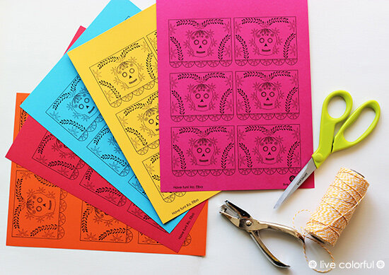 Free printable mini papel picado â live colorful