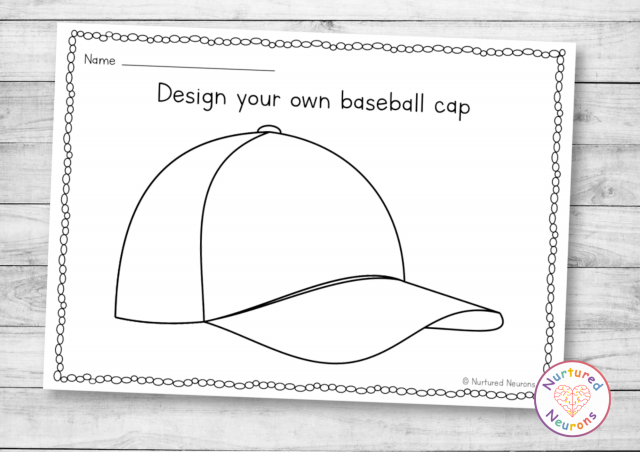 Design you own baseball cap â printable summer hat template