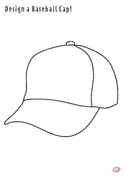 Baseball cap coloring page and drawing activity by silly billy kids