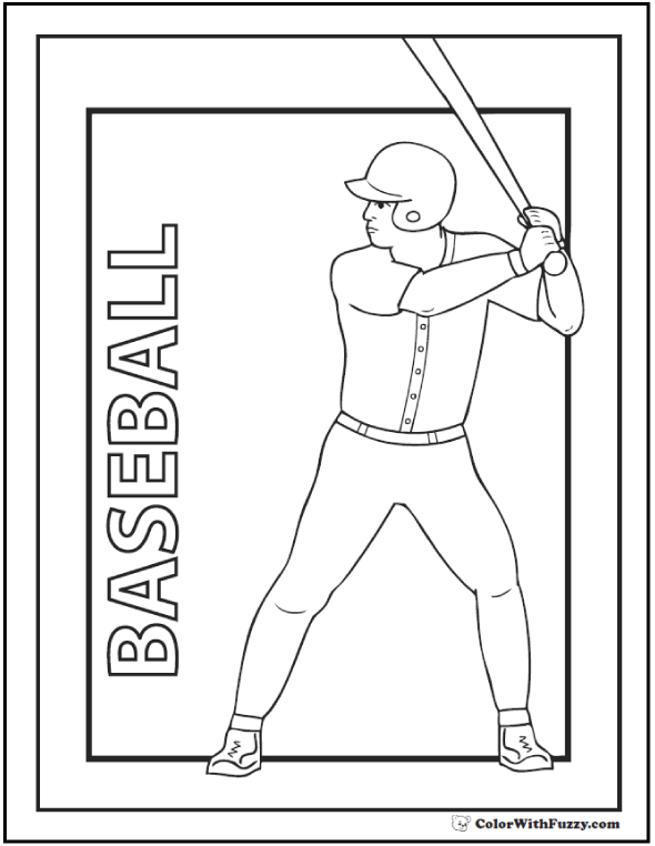 Baseball coloring pages â pitcher and batter sports coloring pages