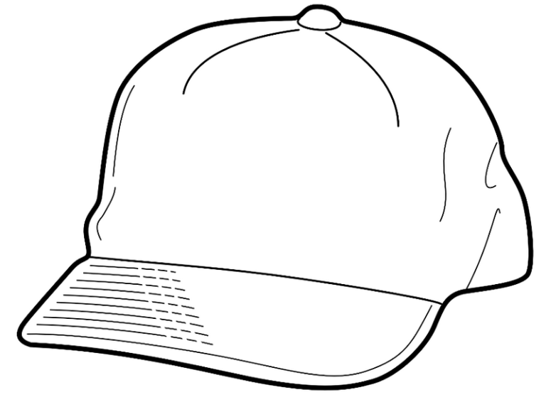 Baseball hat coloring page coloring pages for boys coloring pages sports coloring pages