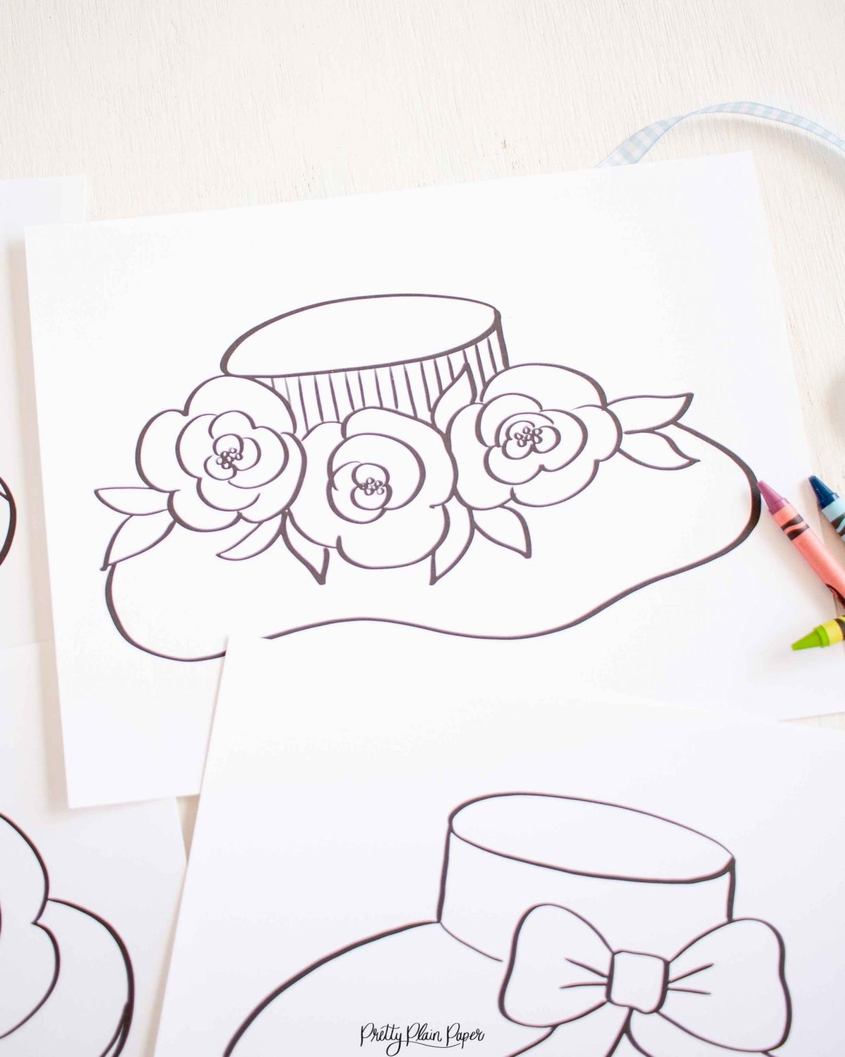 Fancy hats coloring pages