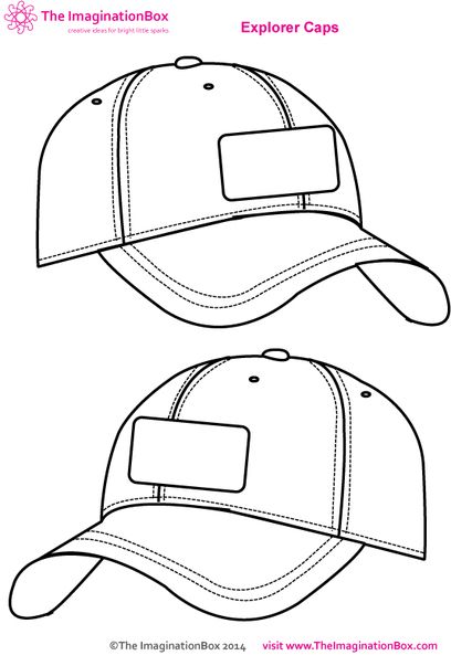 Free printable baseball hat template