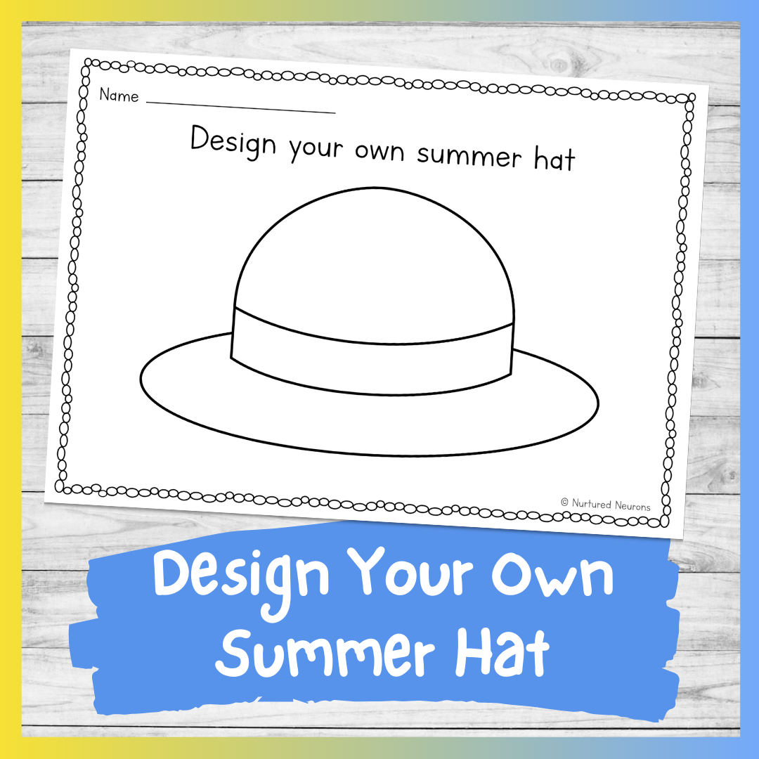 Design you own baseball cap â printable summer hat template