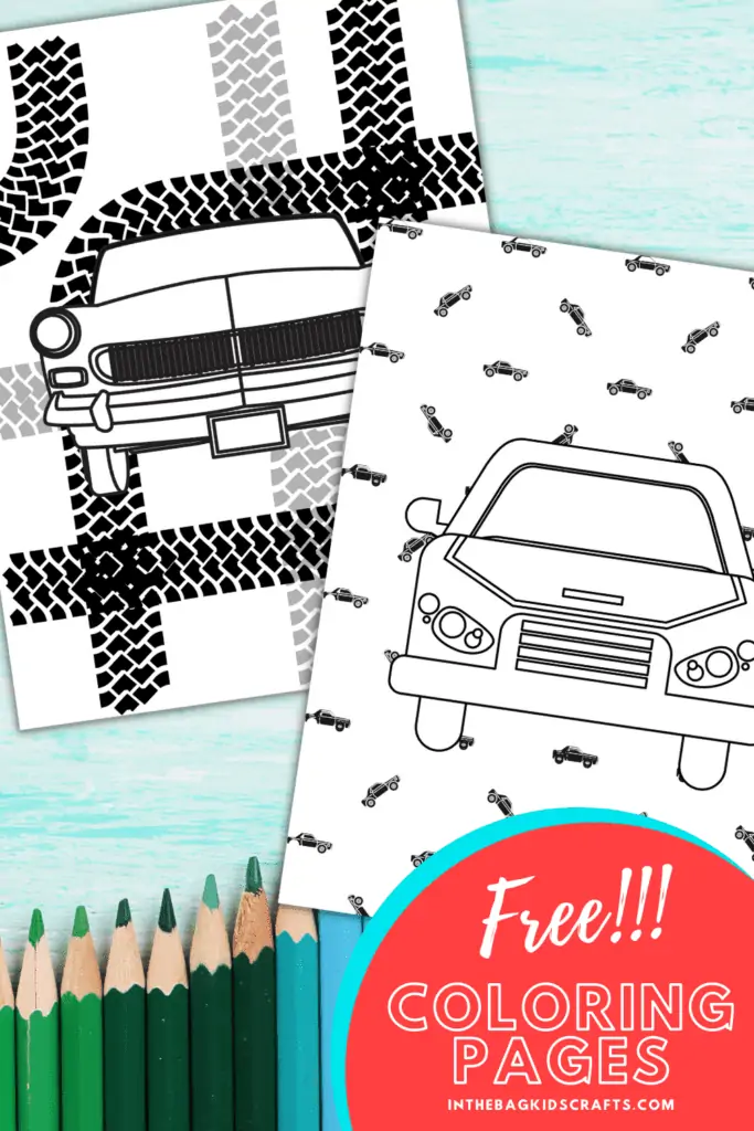 Car coloring pages free â in the bag kids crafts