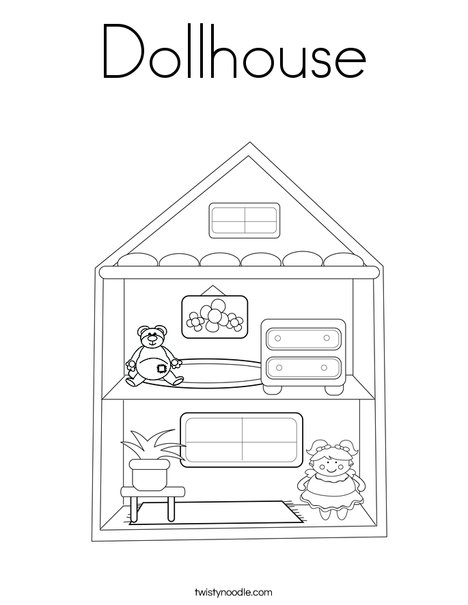 Dollhouse coloring page