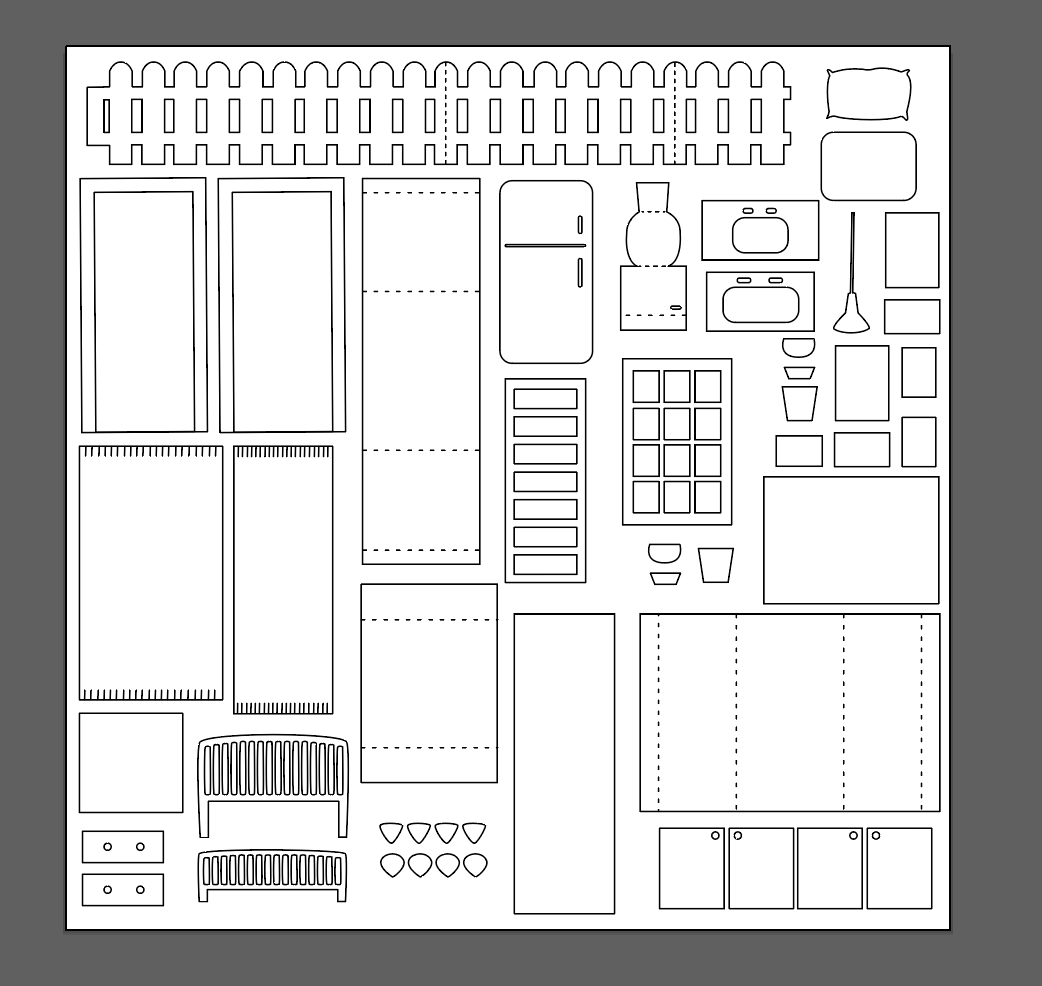 Pop up paper doll house â free cut files