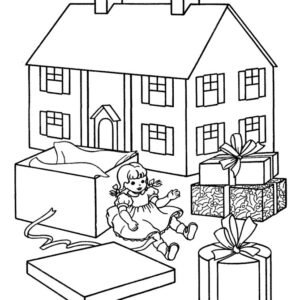 Dollhouse coloring pages printable for free download