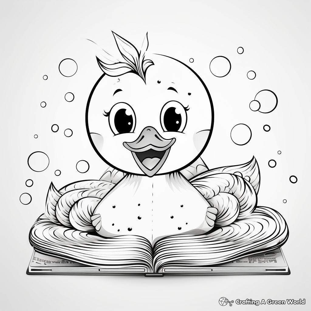 Paper duck coloring pages