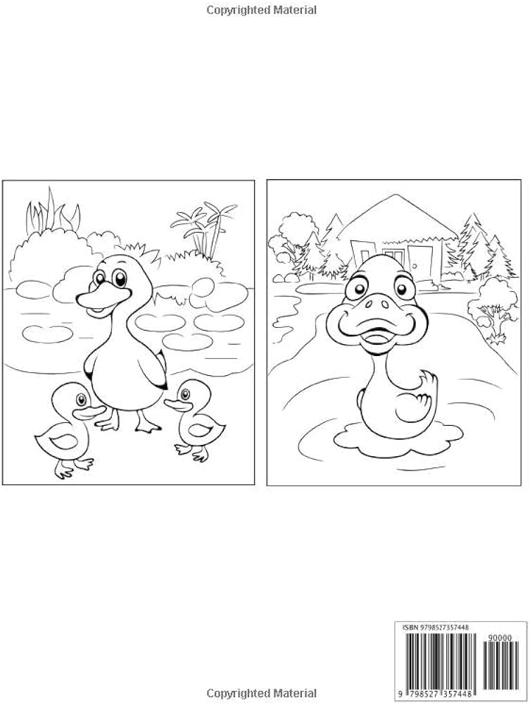 Duck coloring book for kids unique collection of duck coloring pages for kids and toddlers